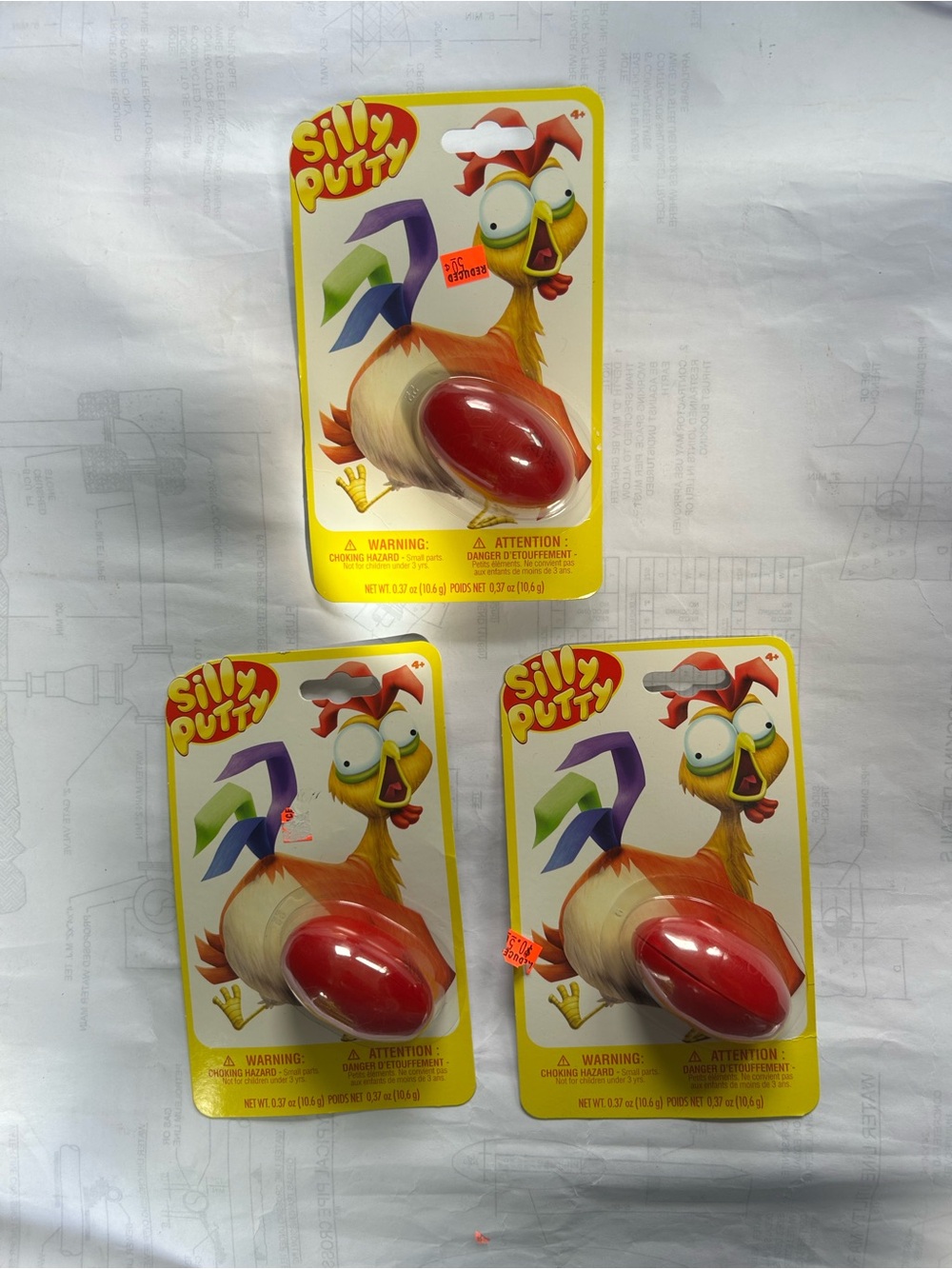 3 packs of Silly Putty Egg